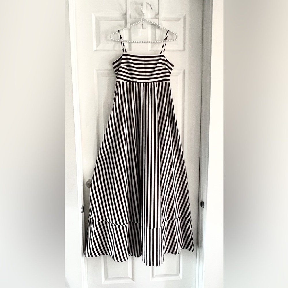 Commense Striped Pleated Cami Long Dress - Picture 7 of 13
